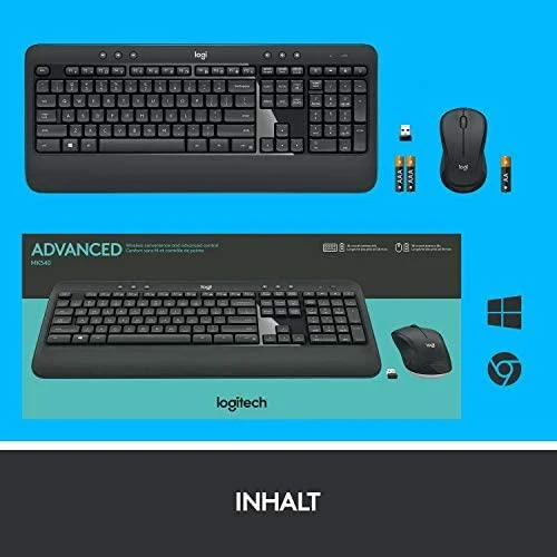 Belaidis pelės ir klaviatūros rinkinys Logitech MK540 Advanced, išdėstymas: Vokiečių (Qwertz)