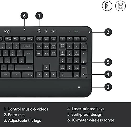 Klaviatūros ir pelės rinkinys Logitech MK545 Advanced, US išdėstymas