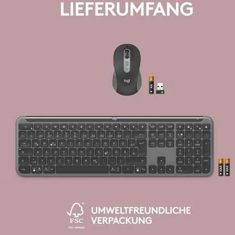 Klaviatūra ir pelė Kit Logitech Signature Slim Combo MK950 Graphite