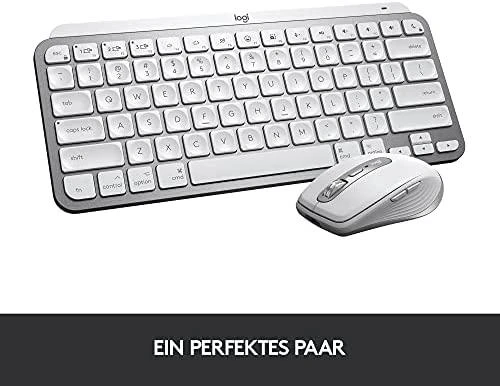 Minimalistinė Belaidė Klaviatūra su pašvietimu MX Keys MIni for Mac, DE išdėstymas, Pilka