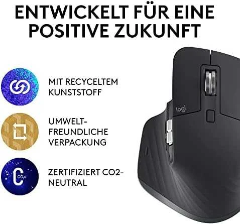 LOGITECH MX Master 3S Bluetooth pelė - grafito spalvos