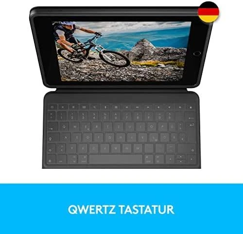 Logitech Rugged Folio mobiliojo įrenginio klaviatūra QWERTZ Vokiečių Grafitas C tipo USB