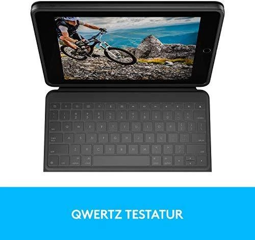 Logitech Rugged Folio mobiliojo įrenginio klaviatūra QWERTZ Vokiečių Grafitas C tipo USB