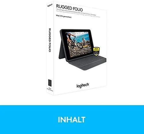 Logitech Rugged Folio mobiliojo įrenginio klaviatūra QWERTZ Vokiečių Grafitas C tipo USB