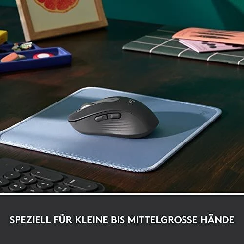 LOGITECH Signature M650 verslui Optinė pelė 5 mygtukai wireless Bluetooth 2.4 GHz Bolt USB receiver graphite