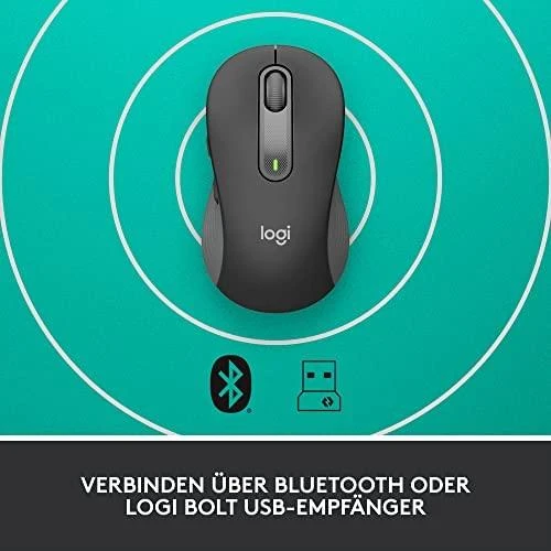 Tyli belaidė pelė Logitech M220, Juoda