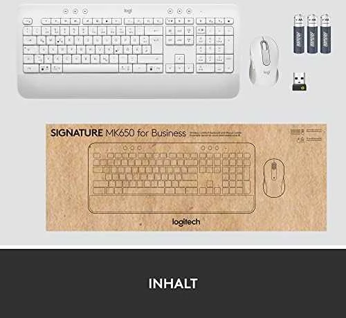 Klaviatūra Logitech Klaviatūros ir pelės rinkinys Signature MK650 Combo For Business - Baltas