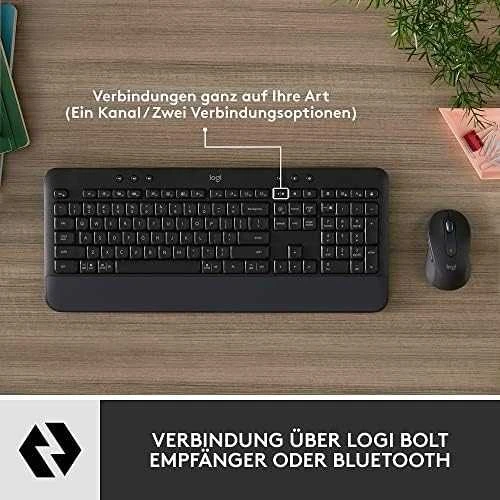 Klaviatūra „Logitech“ klaviatūros ir pelės rinkinys MK650 - grafito spalvos