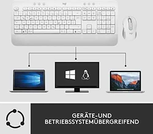Klaviatūra Logitech Klaviatūros ir pelės rinkinys Signature MK650 Combo For Business - Baltas