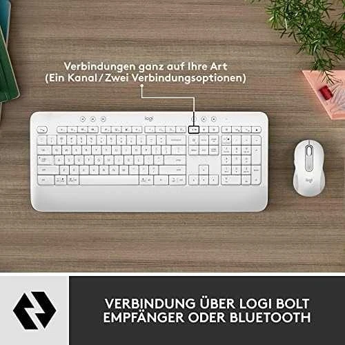 Klaviatūra Logitech Klaviatūros ir pelės rinkinys Signature MK650 Combo For Business - Baltas
