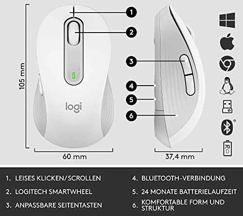 Klaviatūra Logitech Klaviatūros ir pelės rinkinys Signature MK650 Combo For Business - Baltas