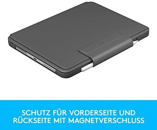 Logitech Slim Folio QWERTZ Vokiečių Grafitas „Bluetooth“