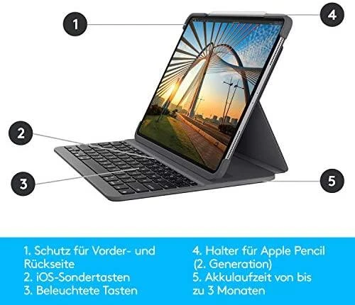 Logitech Slim Folio Pro, vokiečių k.