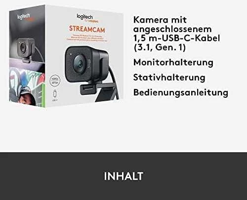 Internetinė kamera Logitech StreamCam FHD 1920 x 1080 pikseliai USB 3.2 Gen 1 (3.1 Gen 1) Juoda