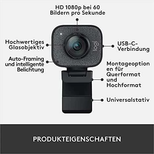 Internetinė kamera Logitech StreamCam FHD 1920 x 1080 pikseliai USB 3.2 Gen 1 (3.1 Gen 1) Juoda