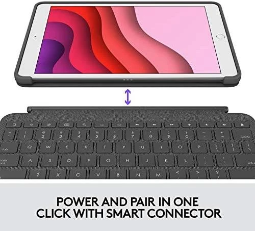 LOGITECH Combo Touch, skirtas iPad (7, 8 ir 9 gen.) – GRAPHITE – NORDIC