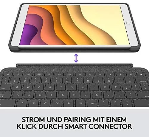Logitech Combo Touch mobiliojo įrenginio klaviatūra QWERTZ Vokiečių Grafitas Smart Connector