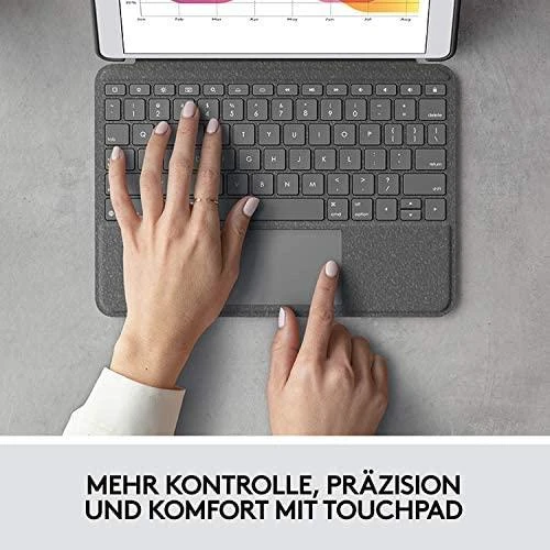 Logitech Combo Touch mobiliojo įrenginio klaviatūra QWERTZ Vokiečių Grafitas Smart Connector