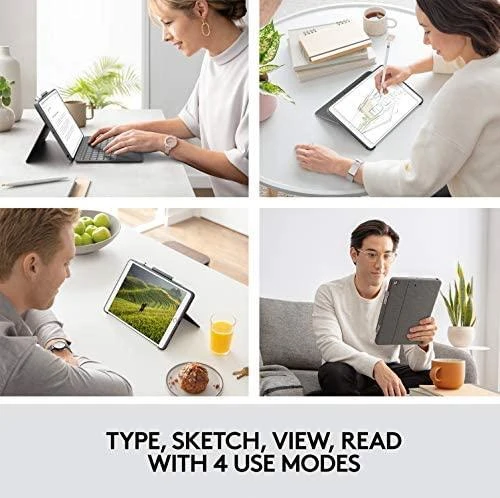 LOGITECH Combo Touch, skirtas iPad (7, 8 ir 9 gen.) – GRAPHITE – NORDIC