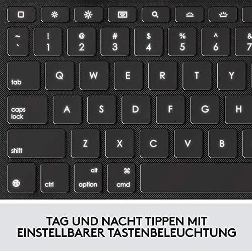 Logitech Combo Touch mobiliojo įrenginio klaviatūra QWERTZ Vokiečių Grafitas Smart Connector
