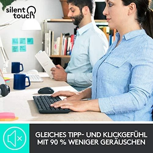 Tyli belaidė Klaviatūra su pele Logitech MK295, DE išdėstymas