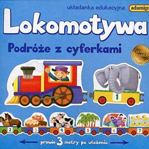 Dėlionė Adamigo Locomotive - kelionė su numeriais - GXP-605070