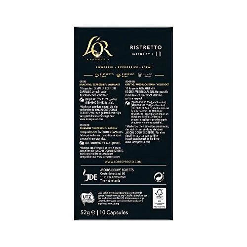 Kavos kapsulės L'OR Ristretto, 10x52g