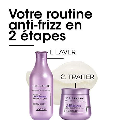 L'Oreal Professionnel Serie Expert Liss Unlimited plaukų kaukė „Kreminis“ glotninimui, 250 ml