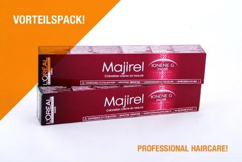 Dvi L'oreal Professionnel Majirel dažų pakuotės