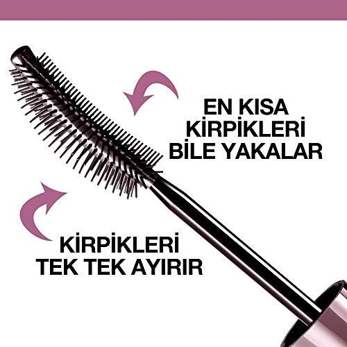 Maybelline Lash Sensational vandeniui atsparus blakstienų tušas su elastomeriniu dvipusiu lenktu šepetėliu 9,5ml