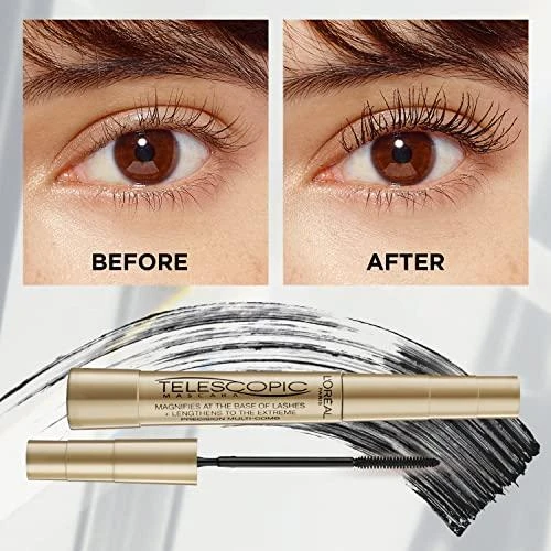 Blakstienų tušas L'Oreal Telescopic juodas 8ml