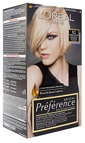 L'Oreal Preference 9.2 dažų dėžutė su modeliu