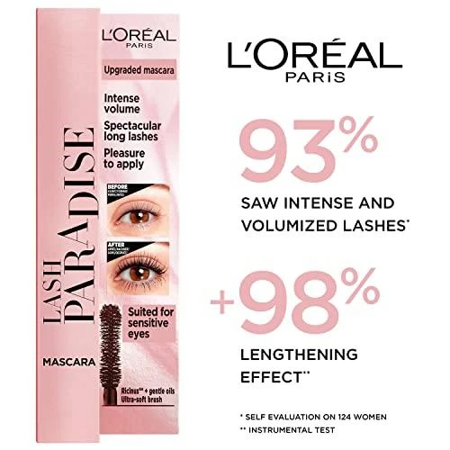 Blakstienų tušas L'Oreal Paris Paradise Extatic 01 juodas