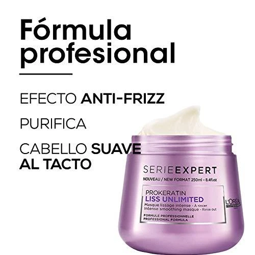 L'Oreal Professionnel Serie Expert Liss Unlimited plaukų kaukė „Kreminis“ glotninimui, 250 ml
