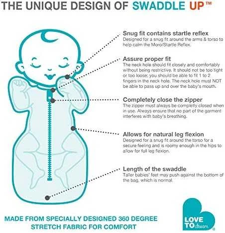Love To Dream Swaddle UP - dydis M - balta, didelė erdvė - ETAP1 - 1 TOG Original