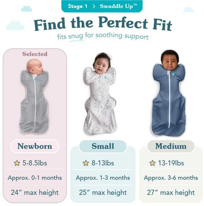 Love To Dream Otulacz Swaddle UP - dydis S - balta - ETAP 1 Original