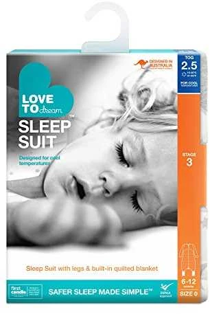 Pižama Love To Dream - 6-12 m - balta, księżyc - ETAP 3 2,5 TOG