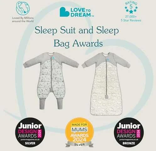Pižama Love To Dream - 12-24 m - balta, księżyc - ETAP 3 2,5 TOG