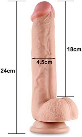 LoveToy 9,5 colio slankiojančios odos dvigubo sluoksnio dildo