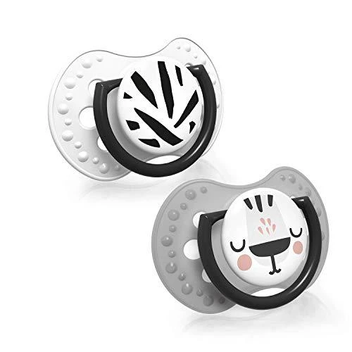 LOVI silikoniniai dinaminiai čiulptukai SALT&PEPPER, 6-18 mėn., 2 vnt., 22/879