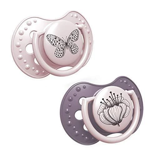 LOVI 22/871 Dinaminis silikoninis čiulptukas 6-18 m 2vnt Botanic Girl