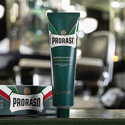 Proraso Green Line Shaving Cream Gaivinantis skutimosi kremas, 150 ml