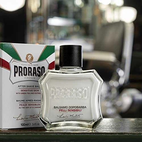 Jautrios odos balzamas po skutimosi Proraso White Line After Shave Balm, 100 ml