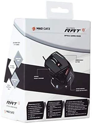 Žaidimų pelė  Mad Catz R.A.T. 8+, juoda