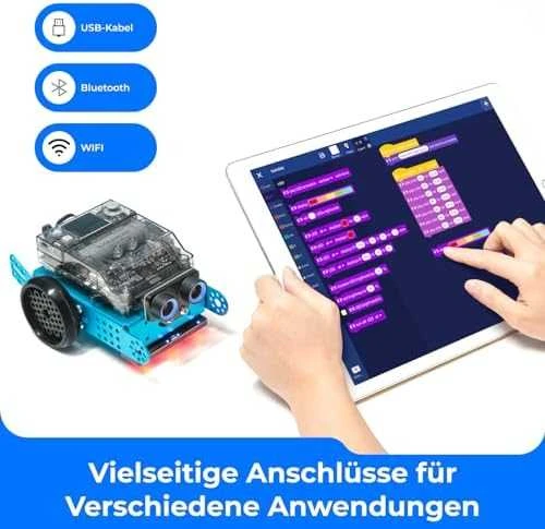 Konstruktorius edukacinis robotas mBot2 mėlynas Makeblock