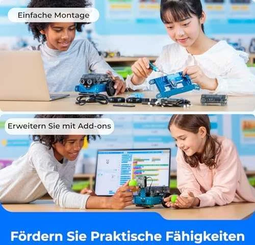 Konstruktorius edukacinis robotas mBot2 mėlynas Makeblock