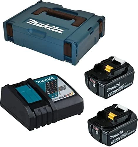 Makita Akumuliatorių ir kroviklio komplektas LXT® 197624-2 18V • BL1850B x2 • DC18RC • LXT®