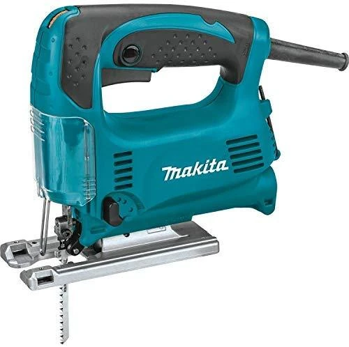Makita 4329K Siaurapjūklis, 450 W, 65 mm, 500-3100 min-1, 3-jų pakopų švytuoklinis judesys, lagaminas 1,9kg
