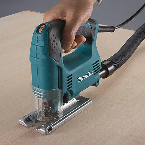 Makita 4329K Siaurapjūklis, 450 W, 65 mm, 500-3100 min-1, 3-jų pakopų švytuoklinis judesys, lagaminas 1,9kg