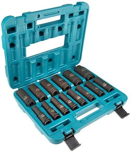 Makita B-52308 Sukimo galvų komplektas 14 vnt. 1/2''x 81mm ( 10, 11, 12, 13, 14, 16, 17, 19, 21, 22, 24, 27, 30, 32mm)